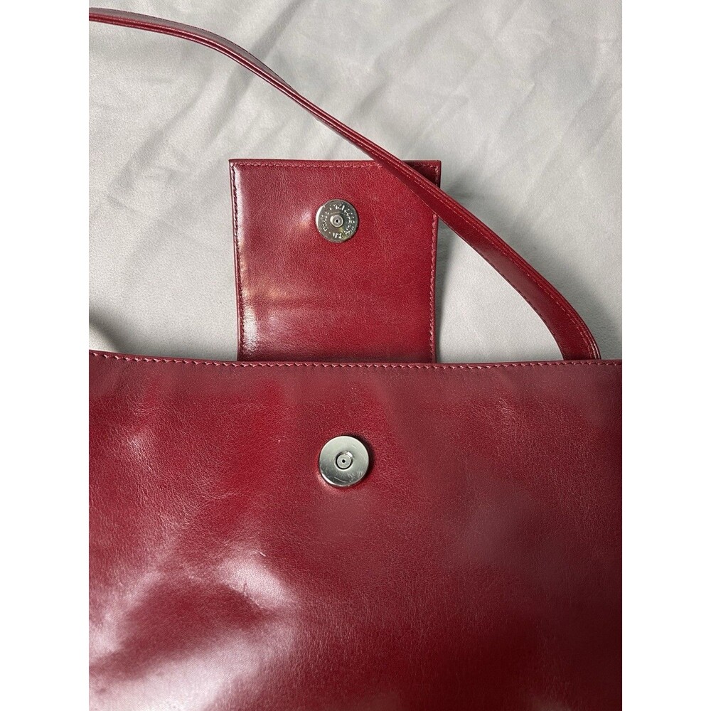 Hobo International Tote Shoulder Bag Purse Red Leather - Picture 6 of 11